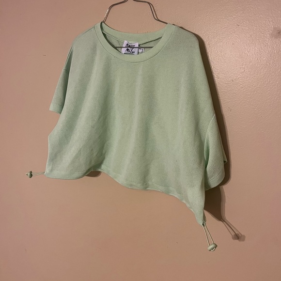 princess polly mesh see through top lime green size 8 - Picture 2 of 5